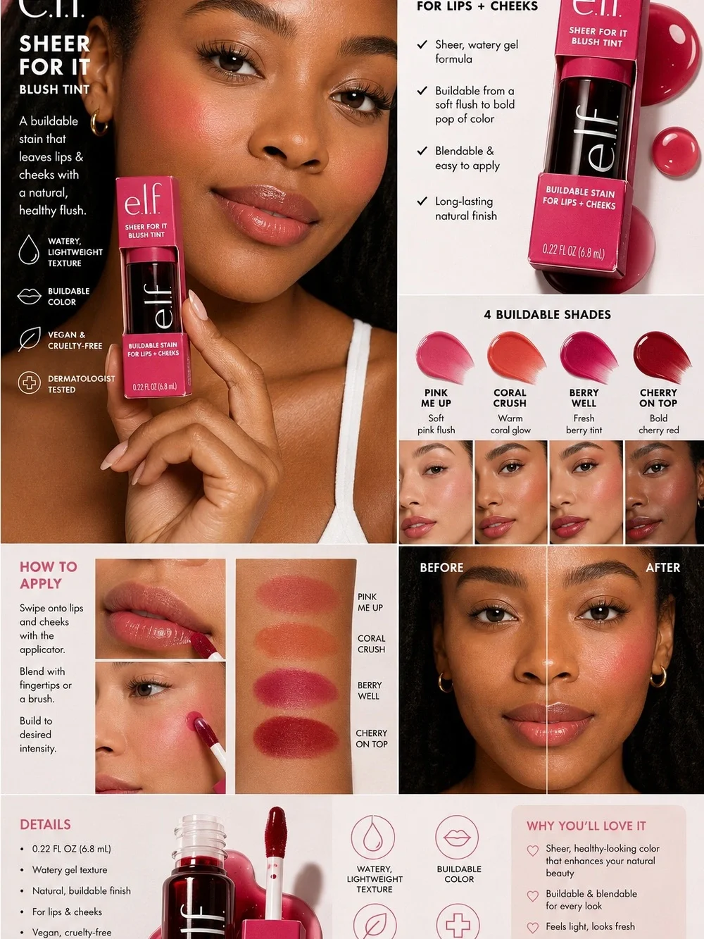 Sheer For It Blush Tint - Berry Well (Pink-Red)